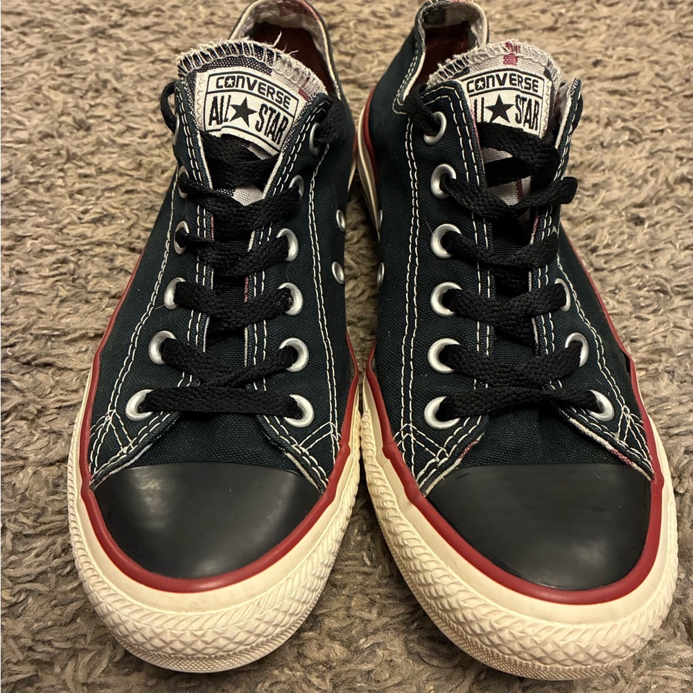 Converse All Star Black and Red Low Tops